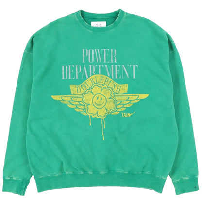 Tain Double Push Tain Crewneck Sweatshirt Green