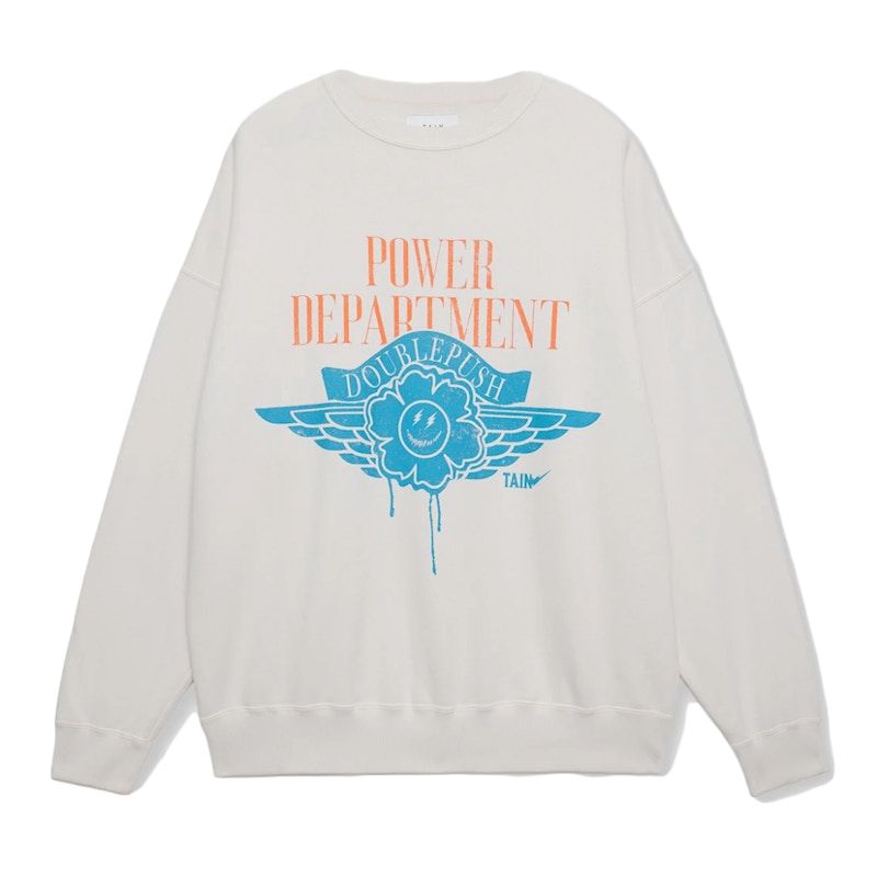 Tain Double Push Tain Crewneck Sweatshirt Sand