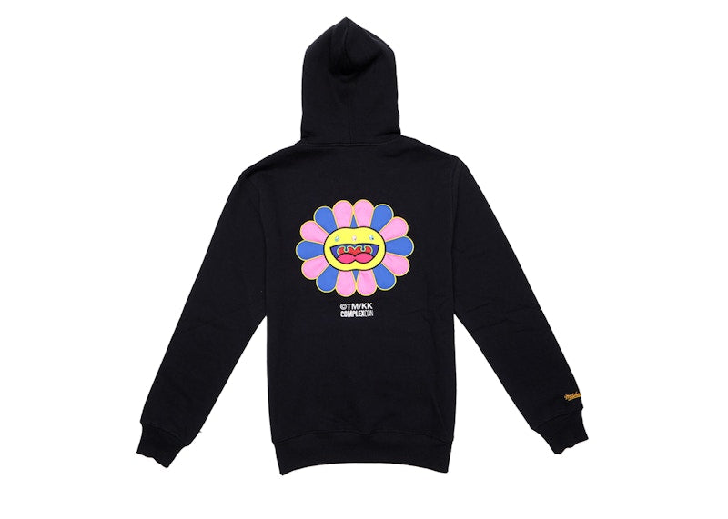 Takashi Murakami ComplexCon x LA Lakers M&N Mutated Flower Hoodie Black