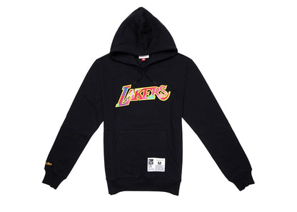 Takashi Murakami ComplexCon x LA Lakers M&N Mutated Flower Hoodie Black