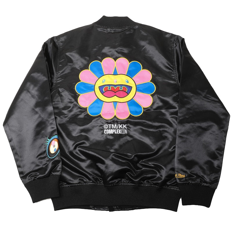 Takashi Murakami ComplexCon x LA Lakers M&N Satin Jacket Black