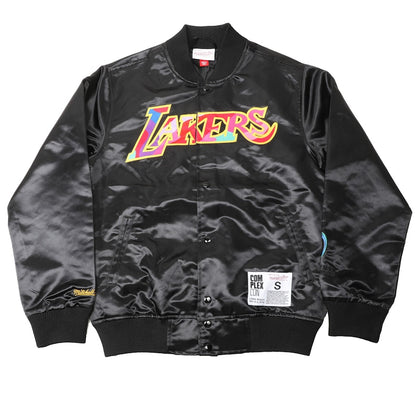 Takashi Murakami ComplexCon x LA Lakers M&N Satin Jacket Black