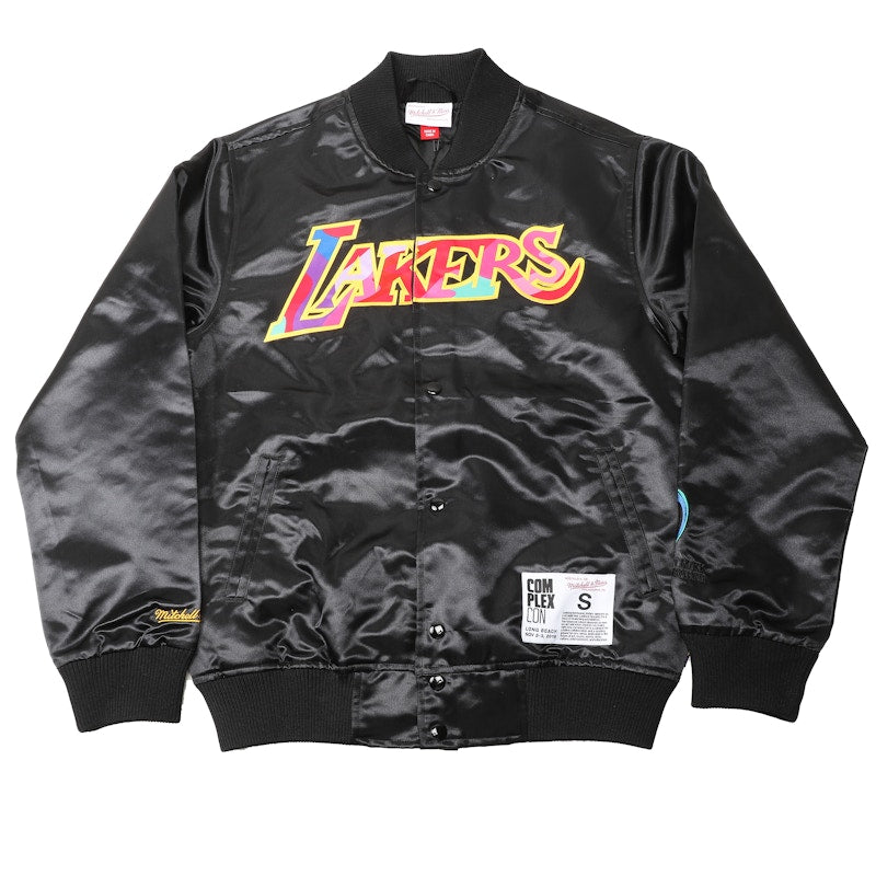 Takashi Murakami ComplexCon x LA Lakers M&N Satin Jacket Black