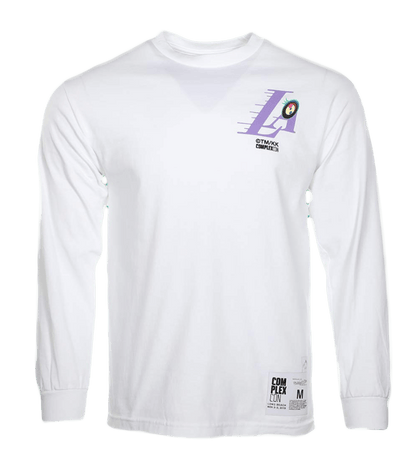Takashi Murakami ComplexCon x LA Lakers M&N Triangle L/S Tee White