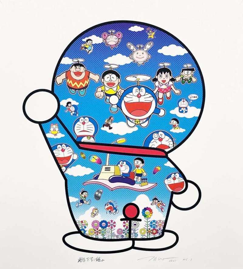 Takashi Murakami Doraemon under the blue sky Print (Signed, Edition of 100)