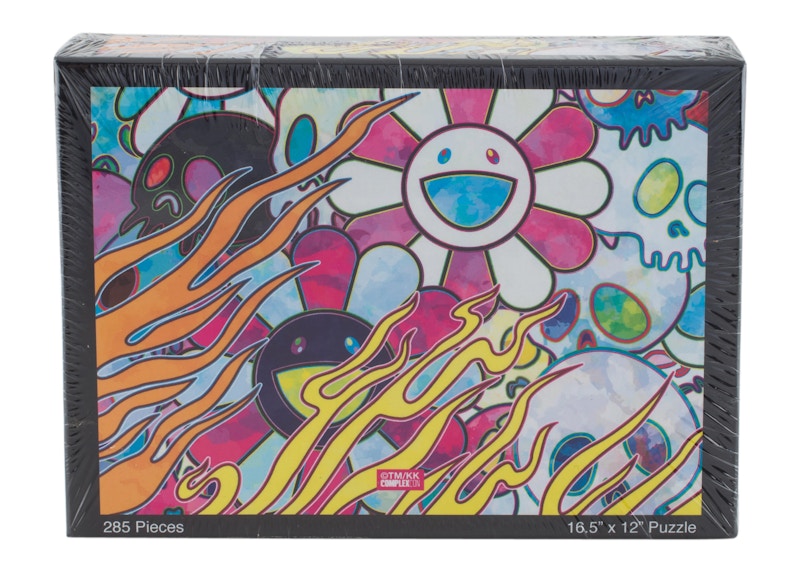 Takashi Murakami Flying Skulls and Flowers Puzzle (285 Pieces)