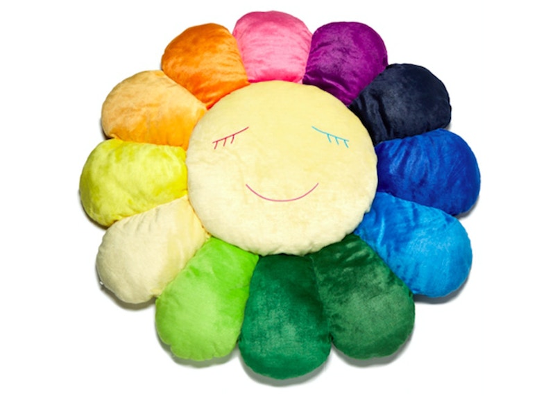 Takashi Murakami Flower Plush 1.5M Rainbow/Yellow