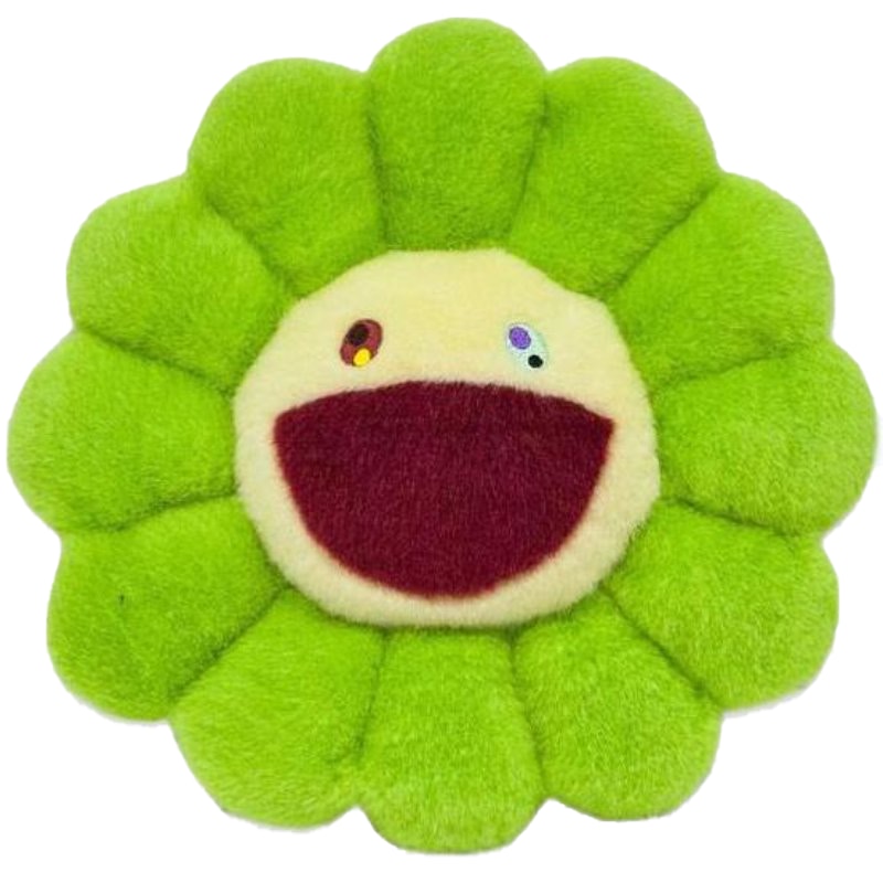Takashi Murakami Flower Plush 1M Bright Green/Light Yellow