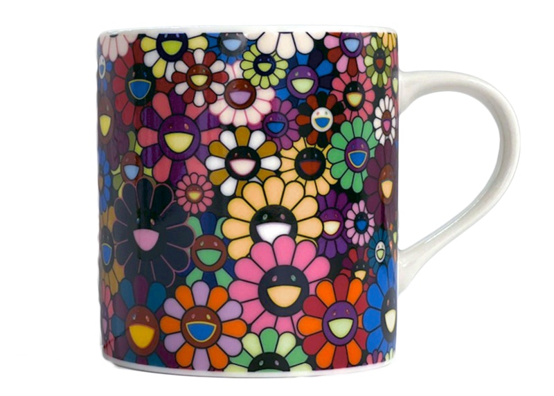 Takashi Murakami Flower All Over Mug Black Multi