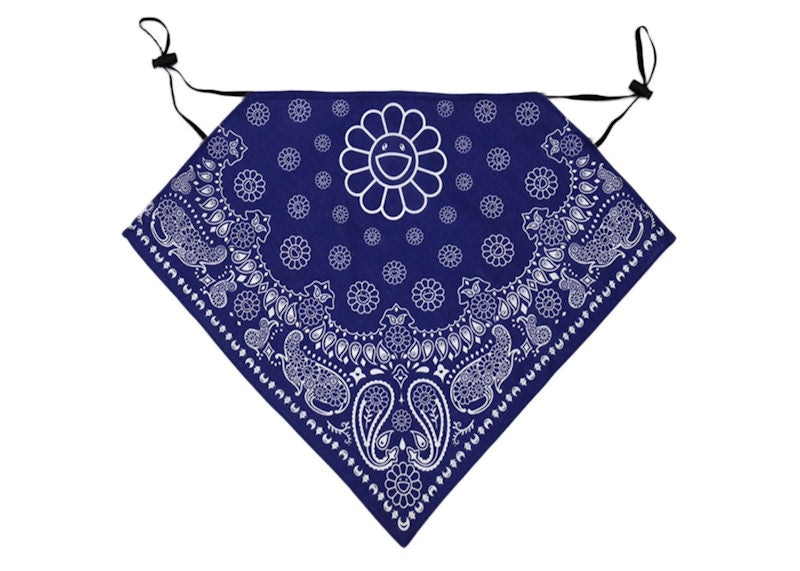 Takashi Murakami Flower Bandana Mask Blue