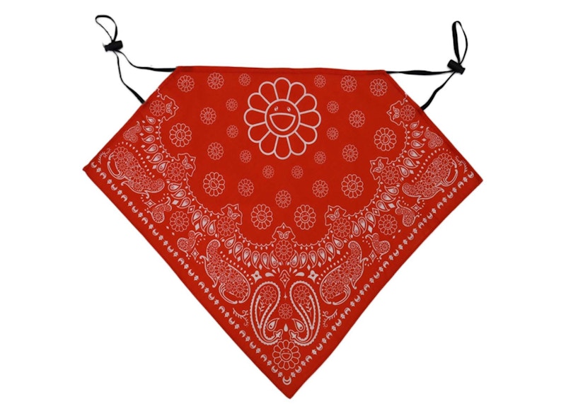 Takashi Murakami Flower Bandana Mask Red