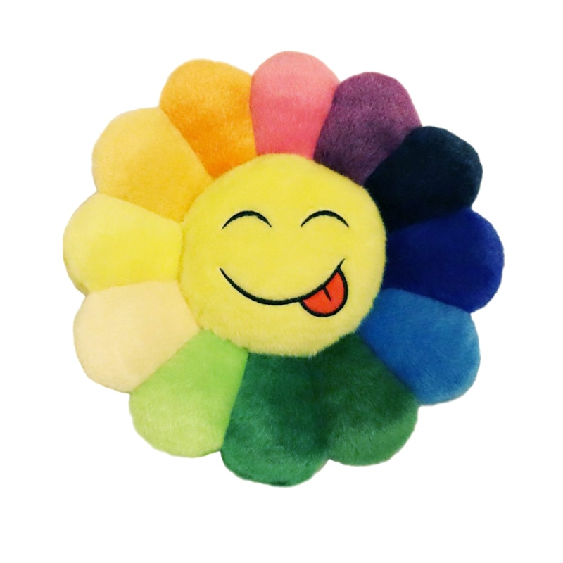 Takashi Murakami Flower Emoji Plush 1 30CM Rainbow/Yellow