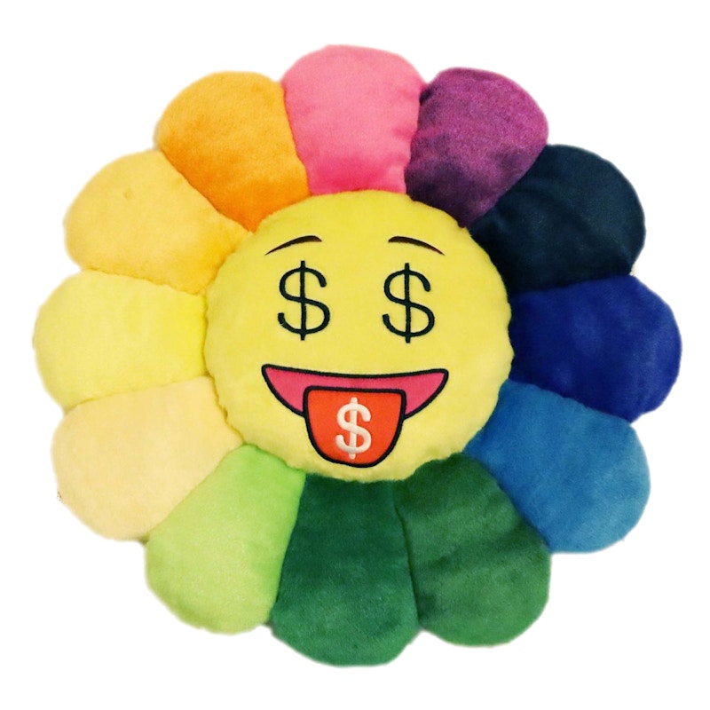 Takashi Murakami Flower Emoji Plush 2 60CM Rainbow/Yellow