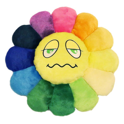 Takashi Murakami Flower Emoji Plush 2 60CM Rainbow/Yellow