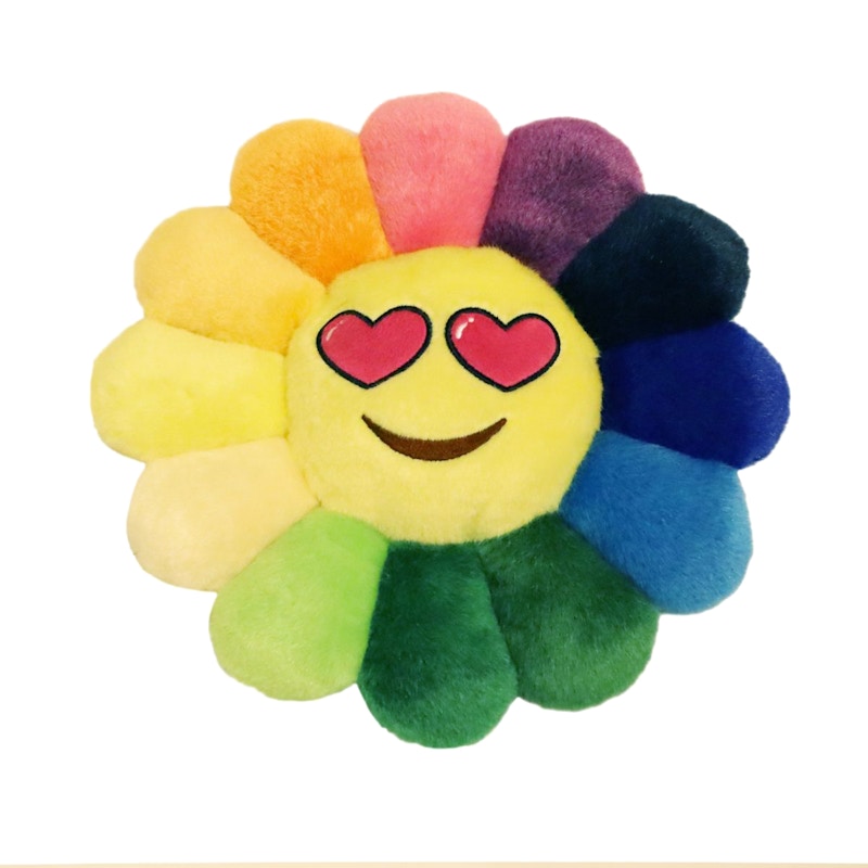 Takashi Murakami Flower Emoji Plush 3 30CM Rainbow/Yellow
