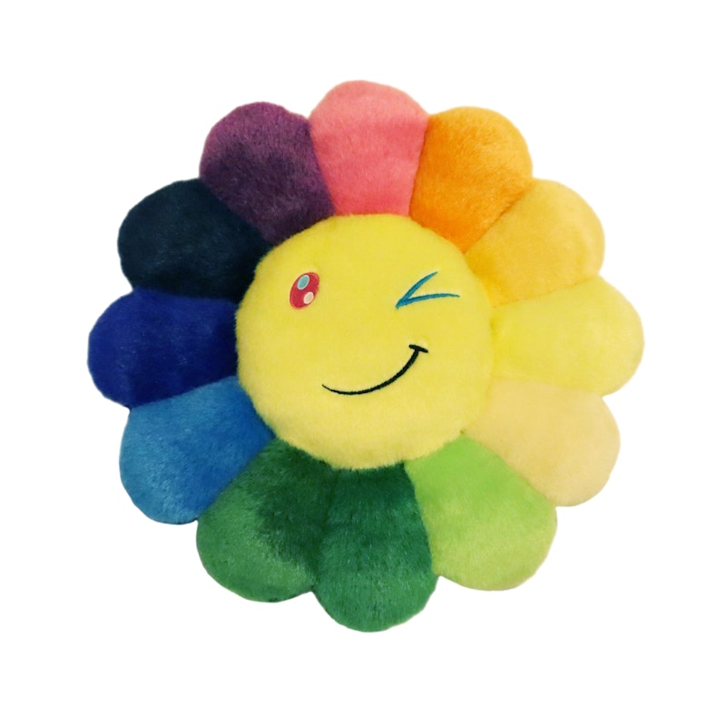 Takashi Murakami Flower Emoji Plush 3 30CM Rainbow/Yellow