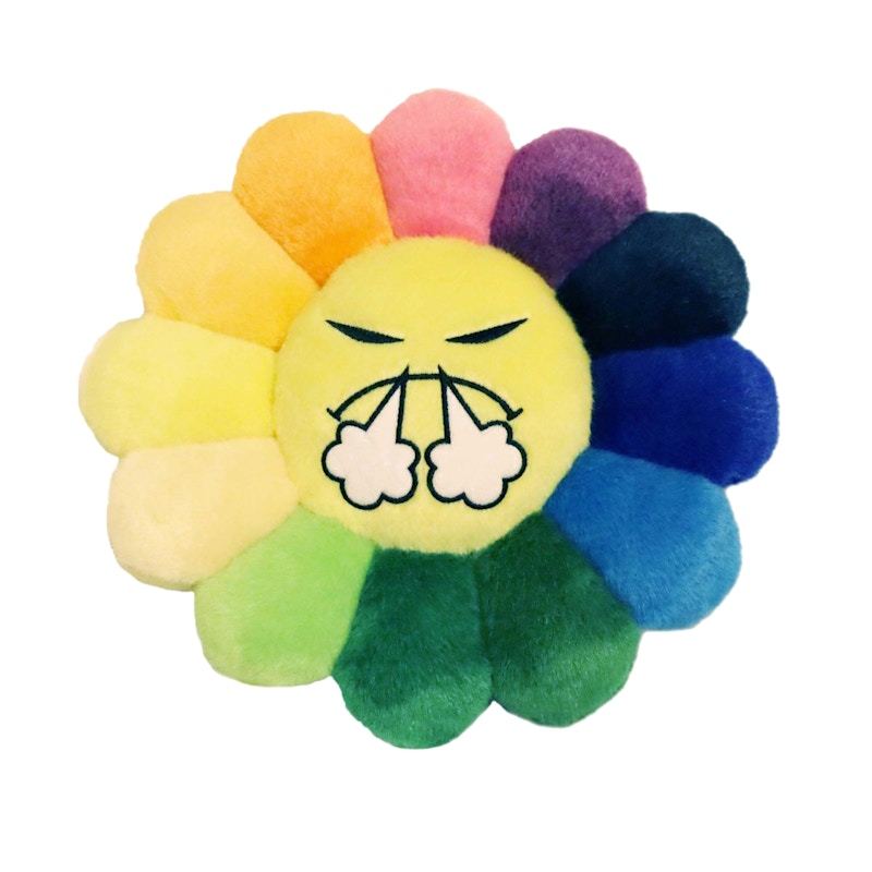 Takashi Murakami Flower Emoji Plush 4 30CM Rainbow/Yellow