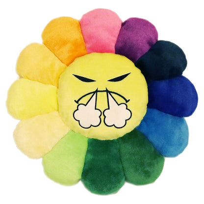 Takashi Murakami Flower Emoji Plush 4 60CM Rainbow/Yellow