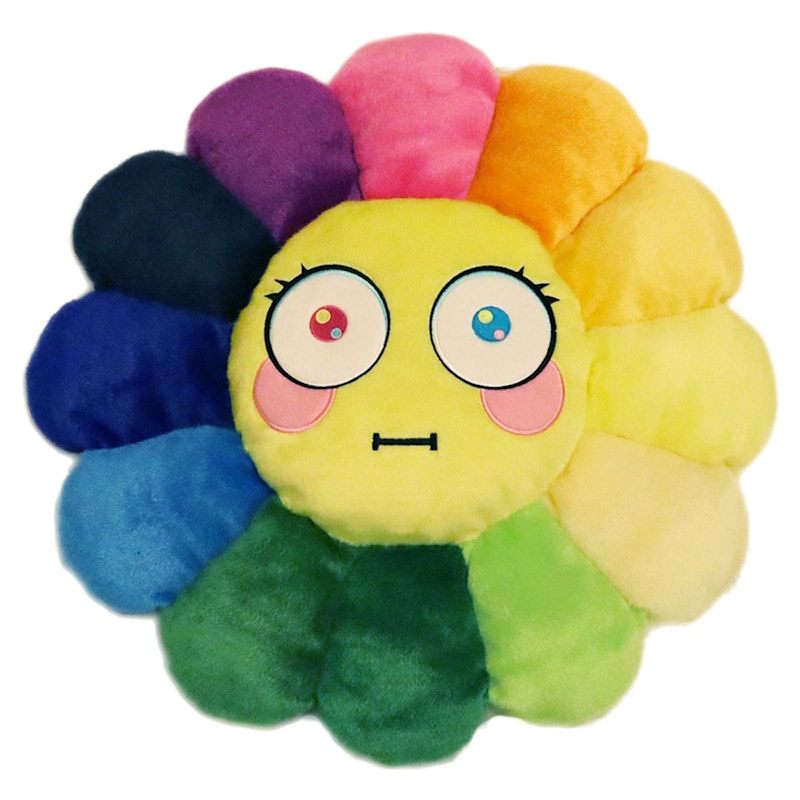 Takashi Murakami Flower Emoji Plush 4 60CM Rainbow/Yellow
