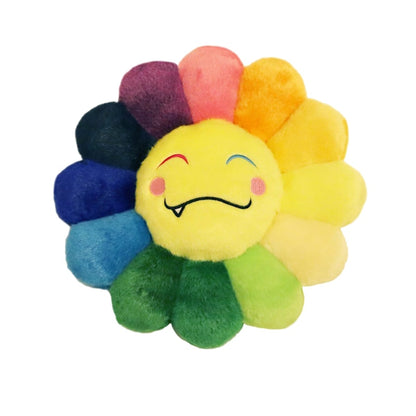 Takashi Murakami Flower Emoji Plush 5 30CM Rainbow/Yellow