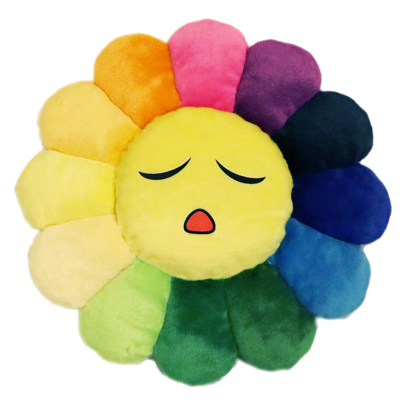 Takashi Murakami Flower Emoji Plush 5 60CM Rainbow/Yellow