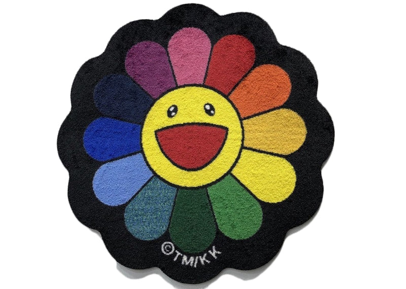 Takashi Murakami Flower Floor Mat Rug Rainbow