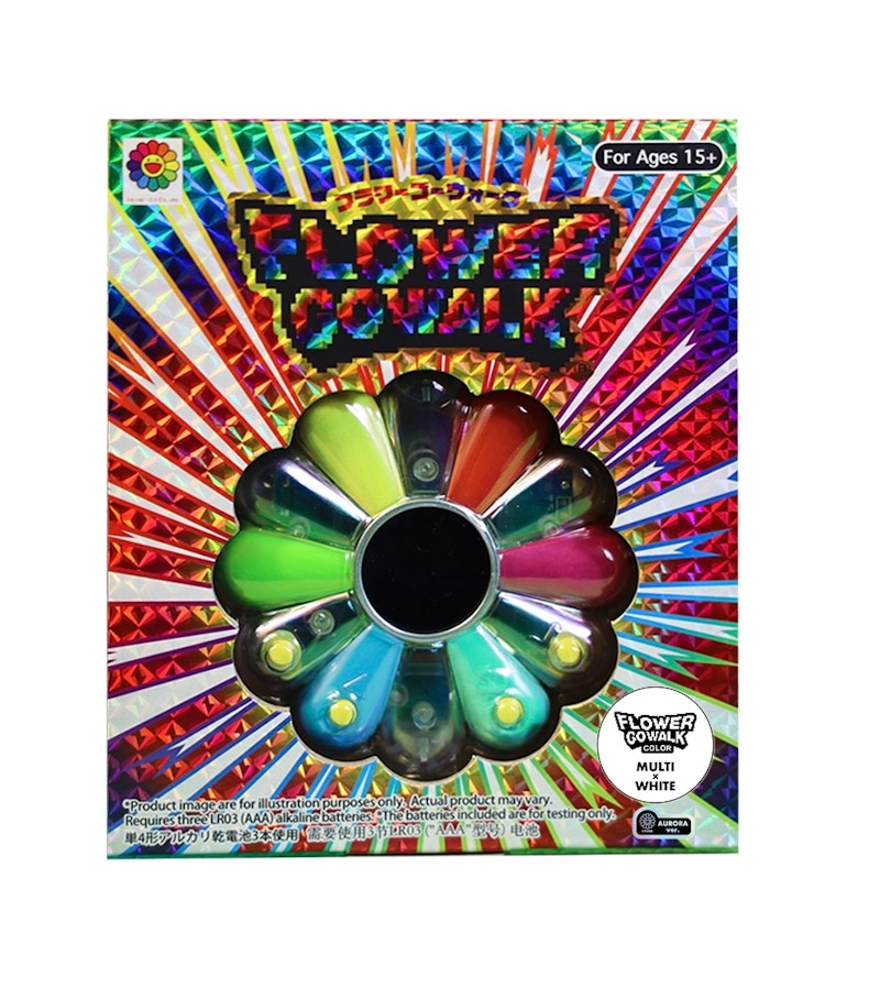 Takashi Murakami Flower Go Walk Color Game Aurora Multi White