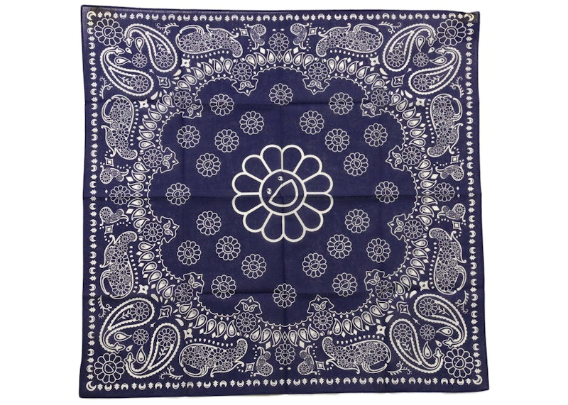 Takashi Murakami Flower Paisley Bandana Navy