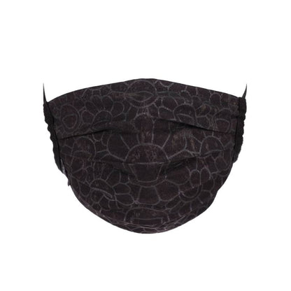 Takashi Murakami Flower Pattern Face Mask Black/Black