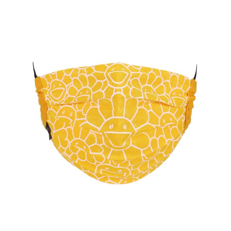 Takashi Murakami Flower Pattern Face Mask Bright Yellow/White