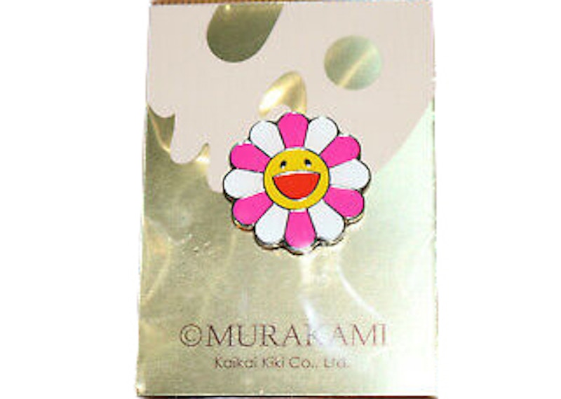 Takashi Murakami Flower Pin Pink/White