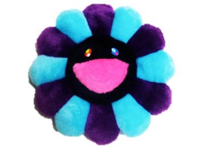 Takashi Murakami Flower Plush 30 CM Purple/Blue