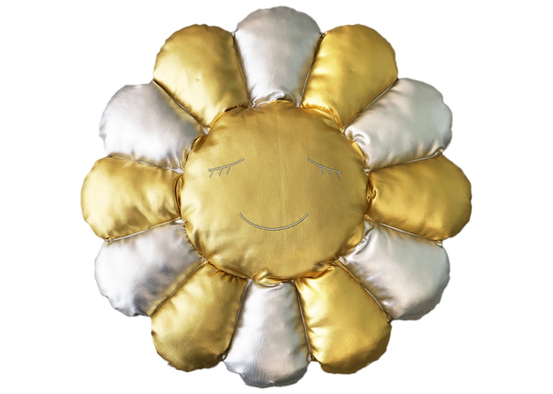 Takashi Murakami Flower Plush 60cm Silver/Gold