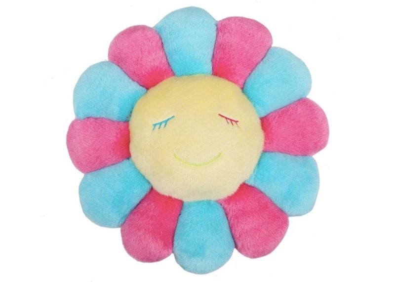 Takashi Murakami Flower Plush 1M Light Blue/Pink/ Light Yellow