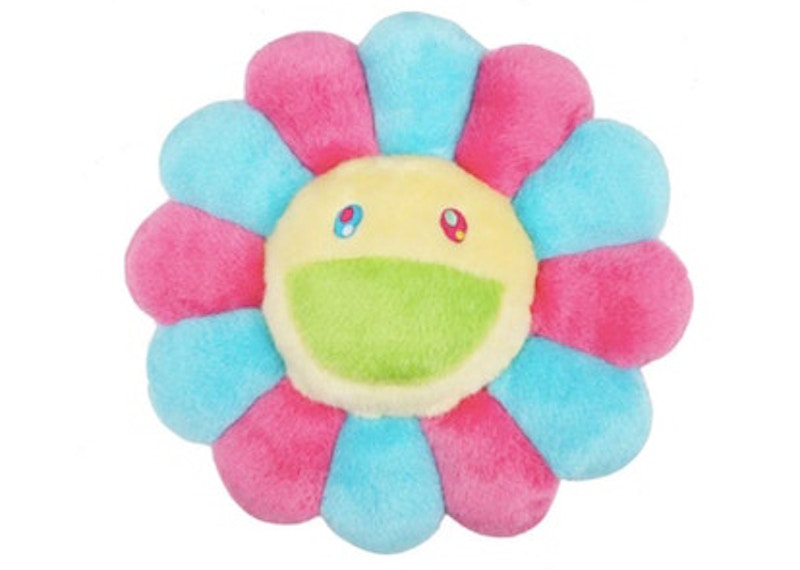 Takashi Murakami Flower Plush 1M Light Blue/Pink/ Light Yellow