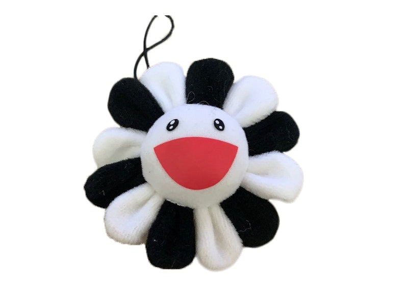 Takashi Murakami Flower Plush Pin Black/White