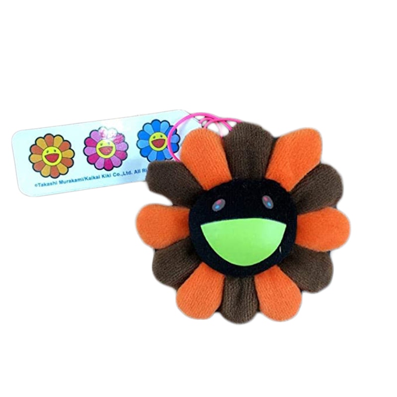 Takashi Murakami Flower Plush Pin Orange/Brown