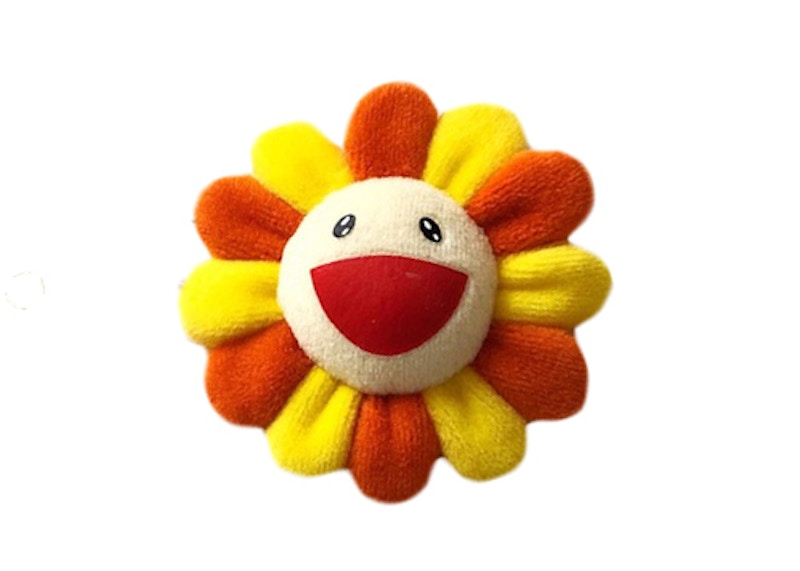 Takashi Murakami Flower Plush Pin Yellow/Orange