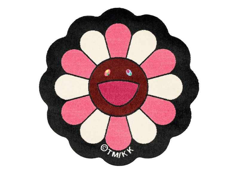Takashi Murakami Flower Rug Pink/White