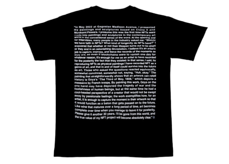 Takashi Murakami I Love NFT But I Know T-shirt Black White