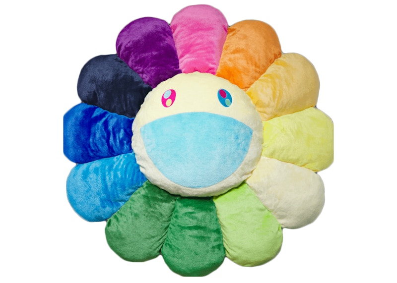 Takashi Murakami KK Flower Plush 1.5M Rainbow/White