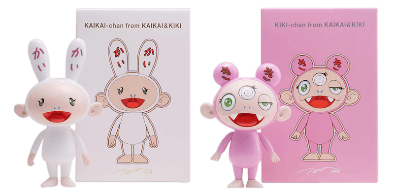 Takashi Murakami Kaikai & Kiki Figures (Set of 2) Multi