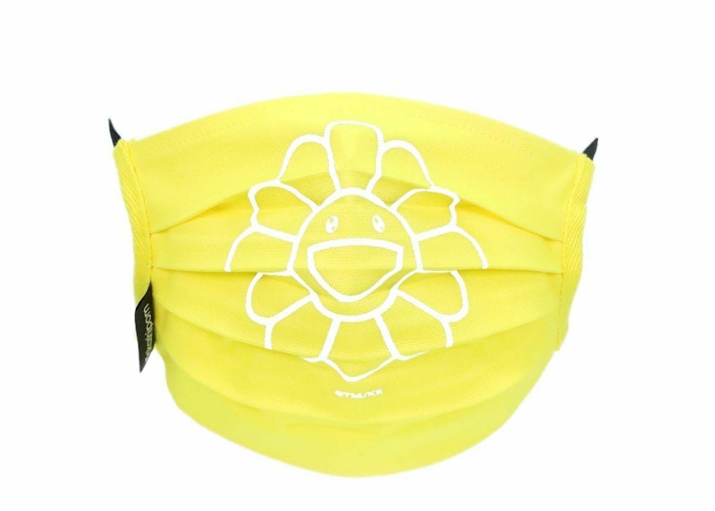 Takashi Murakami Kaikai Kiki Flower Face Mask Yellow/White