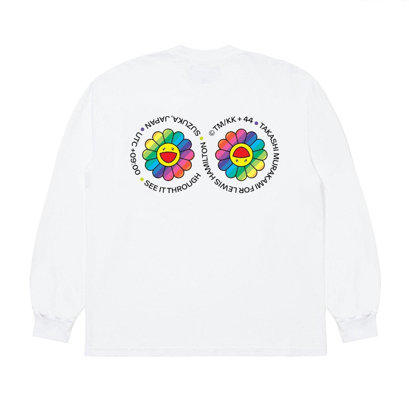 Takashi Murakami Lewis Hamilton Speedway Longsleeve T-shirt White