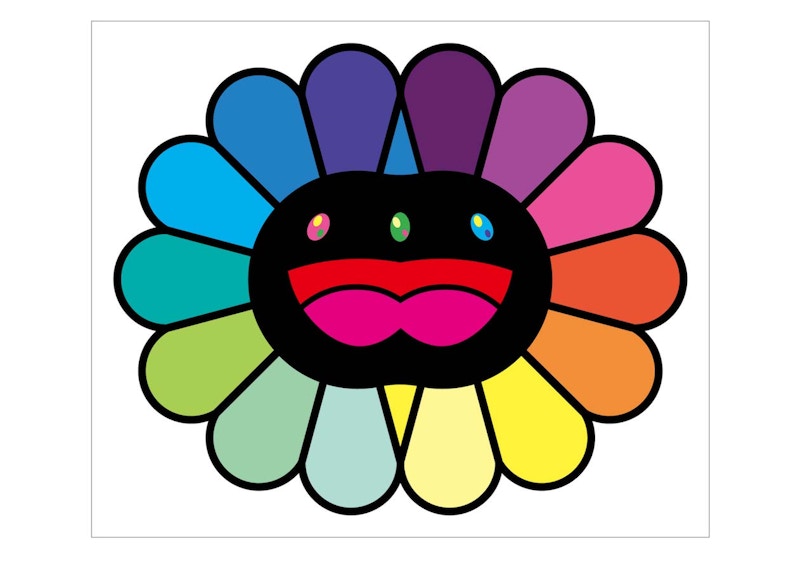 Takashi Murakami Multicolor Double Face: Black Print (Signed, Edition of 100)