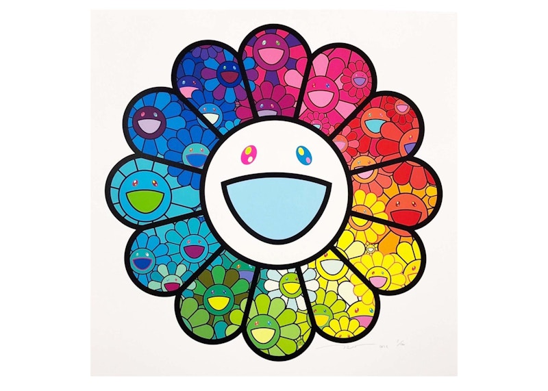 Takashi Murakami Multicolor Super Flat Flowers Print (Signed, Edition of 100)