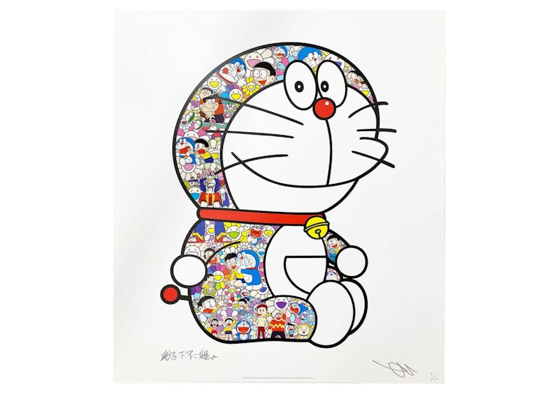 Takashi Murakami Sitting Doraemon Its hard every day, Nobita-kun Print (Signed, Edition of 300)