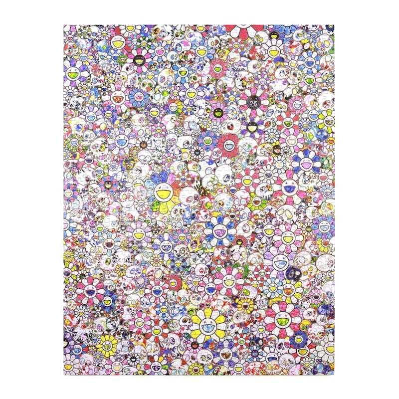 Takashi Murakami Skulls & Flowers Castle Wall In The Sky (875 Pieces) Jigsaw Puzzle Multi