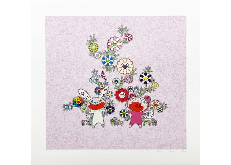 Takashi Murakami Yuzuki Hana Flower and Kaikai Kiki Print (Signed, Edition of 100)