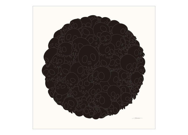Takashi Murakami for BLM Black Skulls Round Print (Signed, Edition of 300)